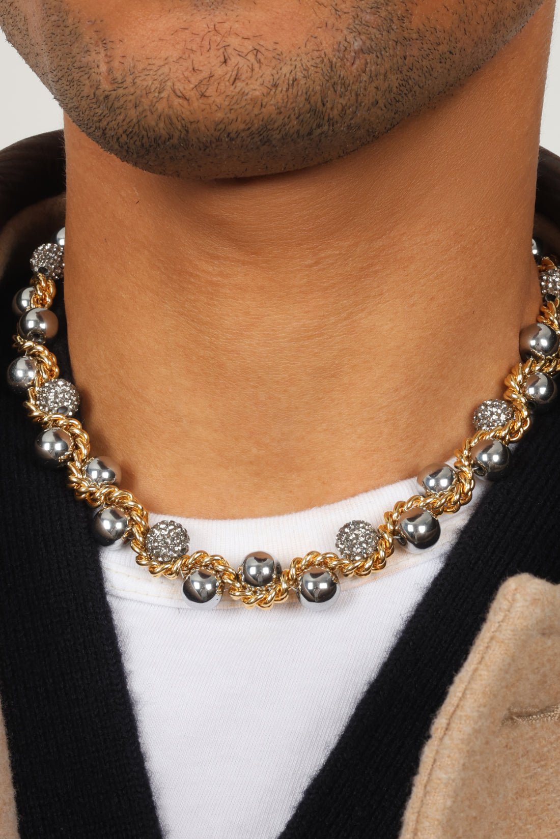 KITESY MARTIN STUDIONecklaceNECKLACE LE SERPENT STRASS GOLDEN/SILVERED