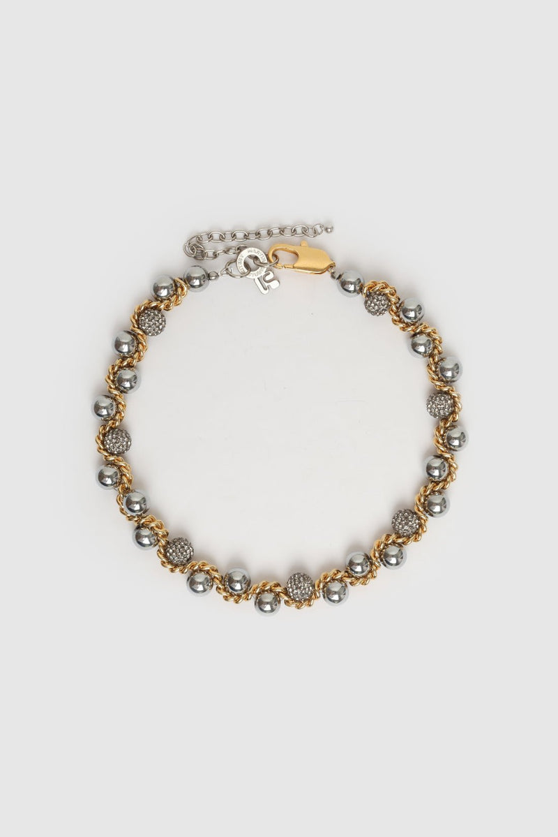 NECKLACE LE SERPENT STRASS GOLDEN/SILVERED