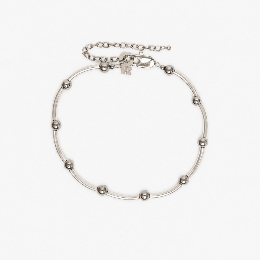 COLLIER LE MACARONI ARGENTÉ