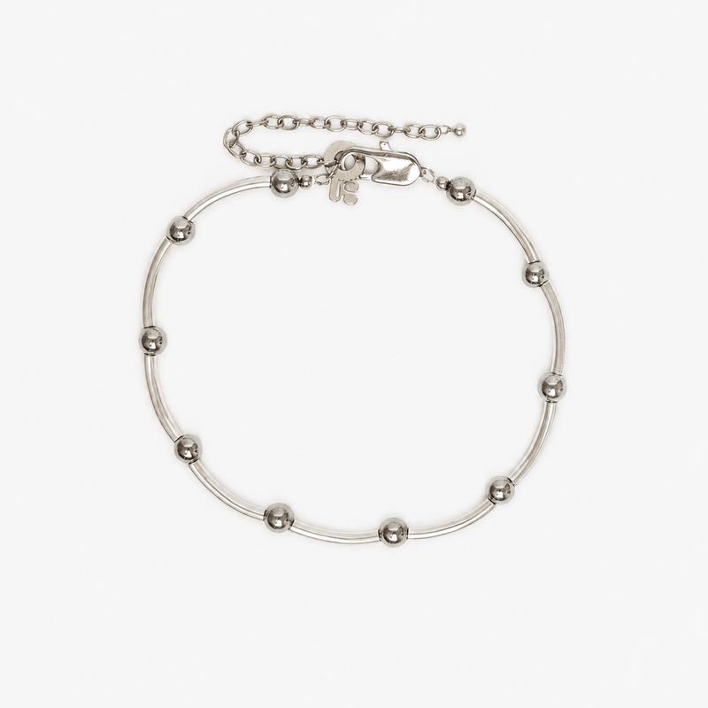 NECKLACE LE MACARONI SILVERED