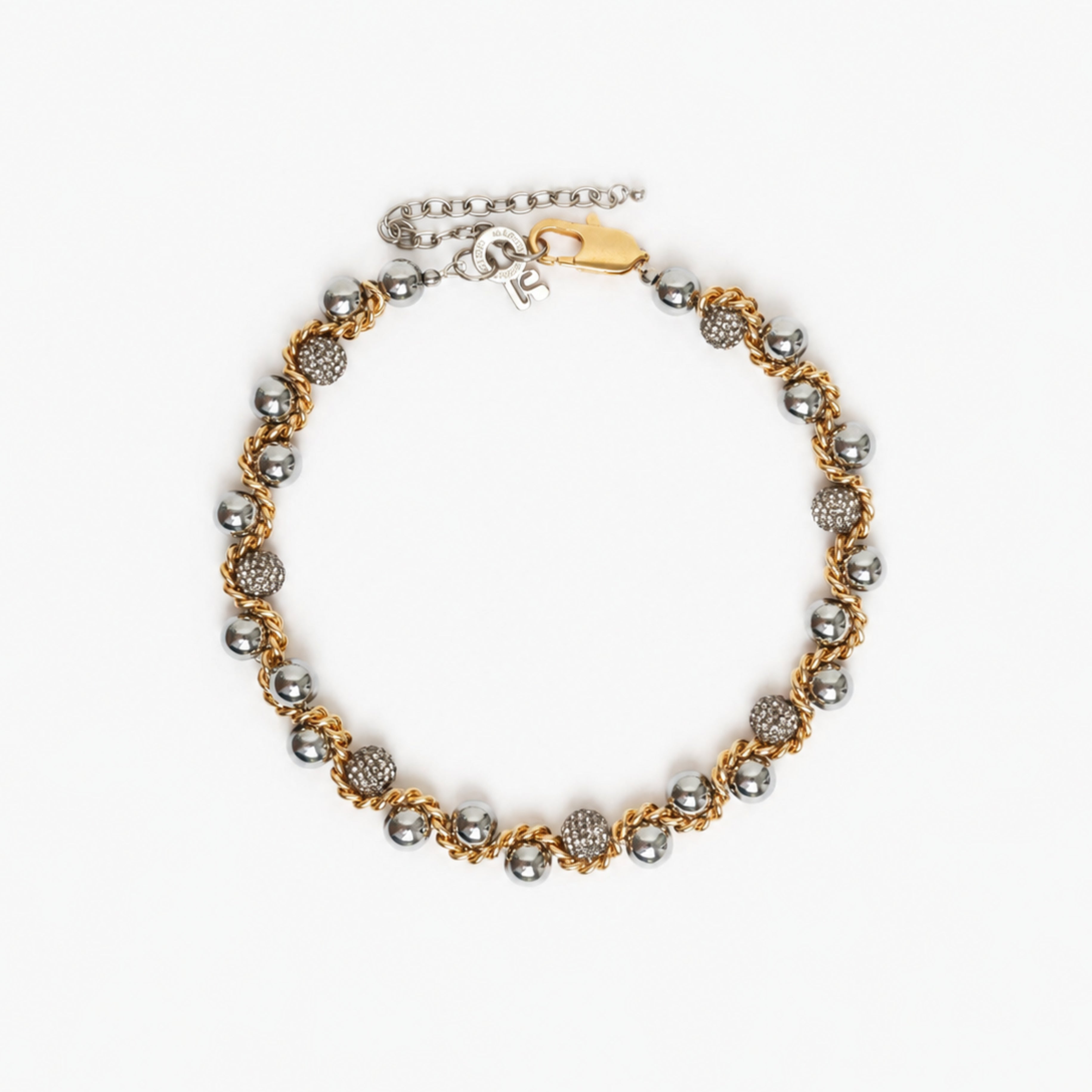 NECKLACE LE SERPENT STRASS GOLDEN/SILVERED