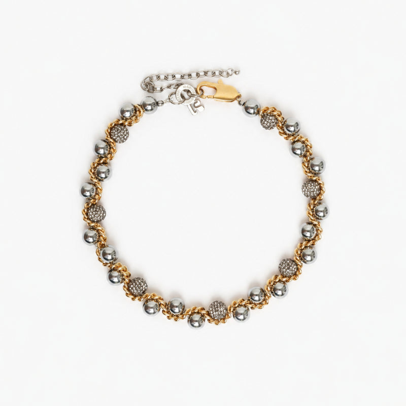 NECKLACE LE SERPENT STRASS GOLDEN/SILVERED