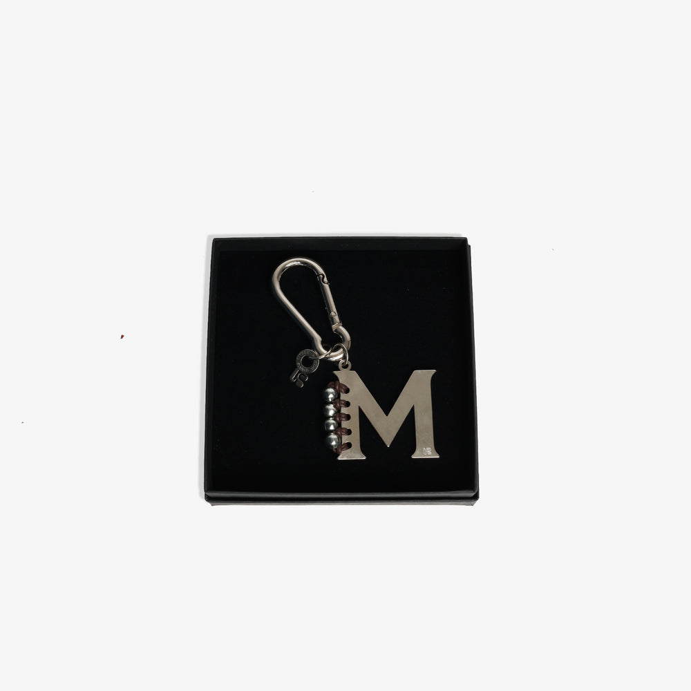 CHARM LE LETTRE ARGENTÉ/MARRON