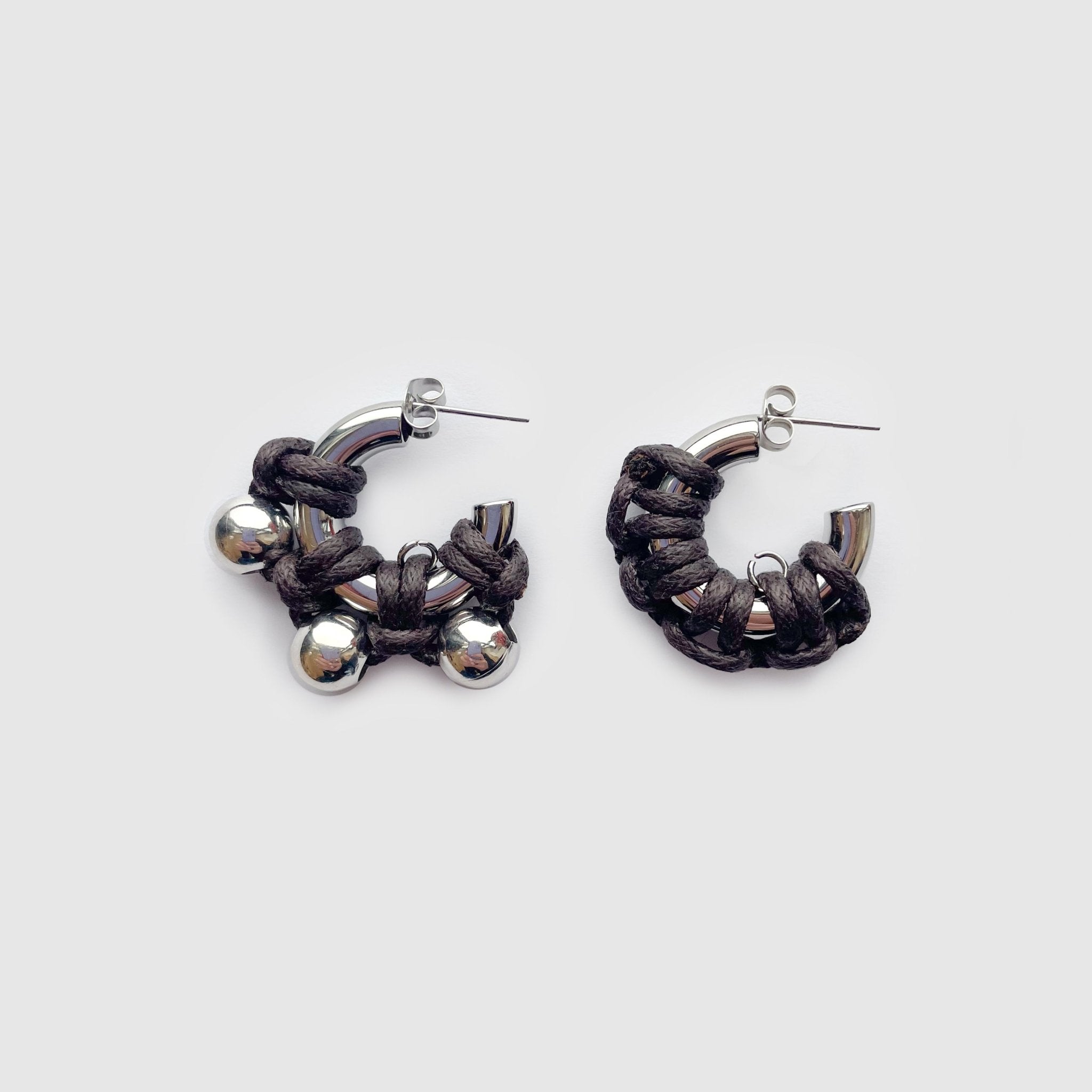 KITESY MARTIN STUDIOEarringREAWAKENED EARRINGS LA BÉBÉ CHUNKY SILVERED/BROWN