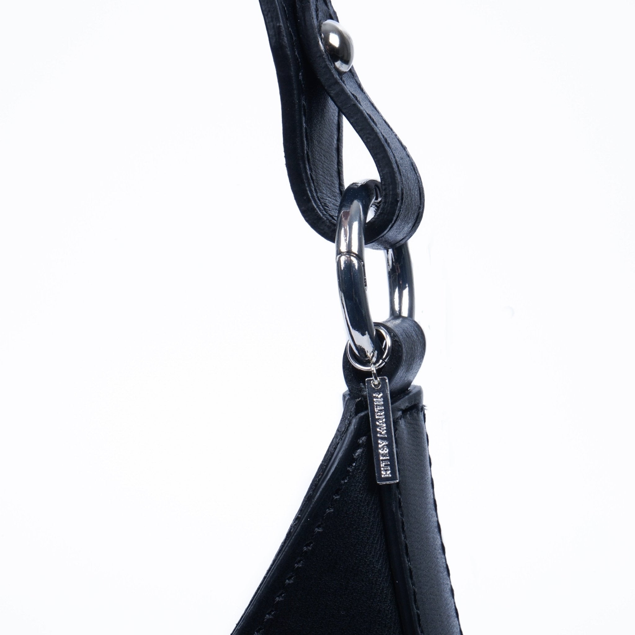 Upcycled Black Leather and Chain on sale shoulder bag