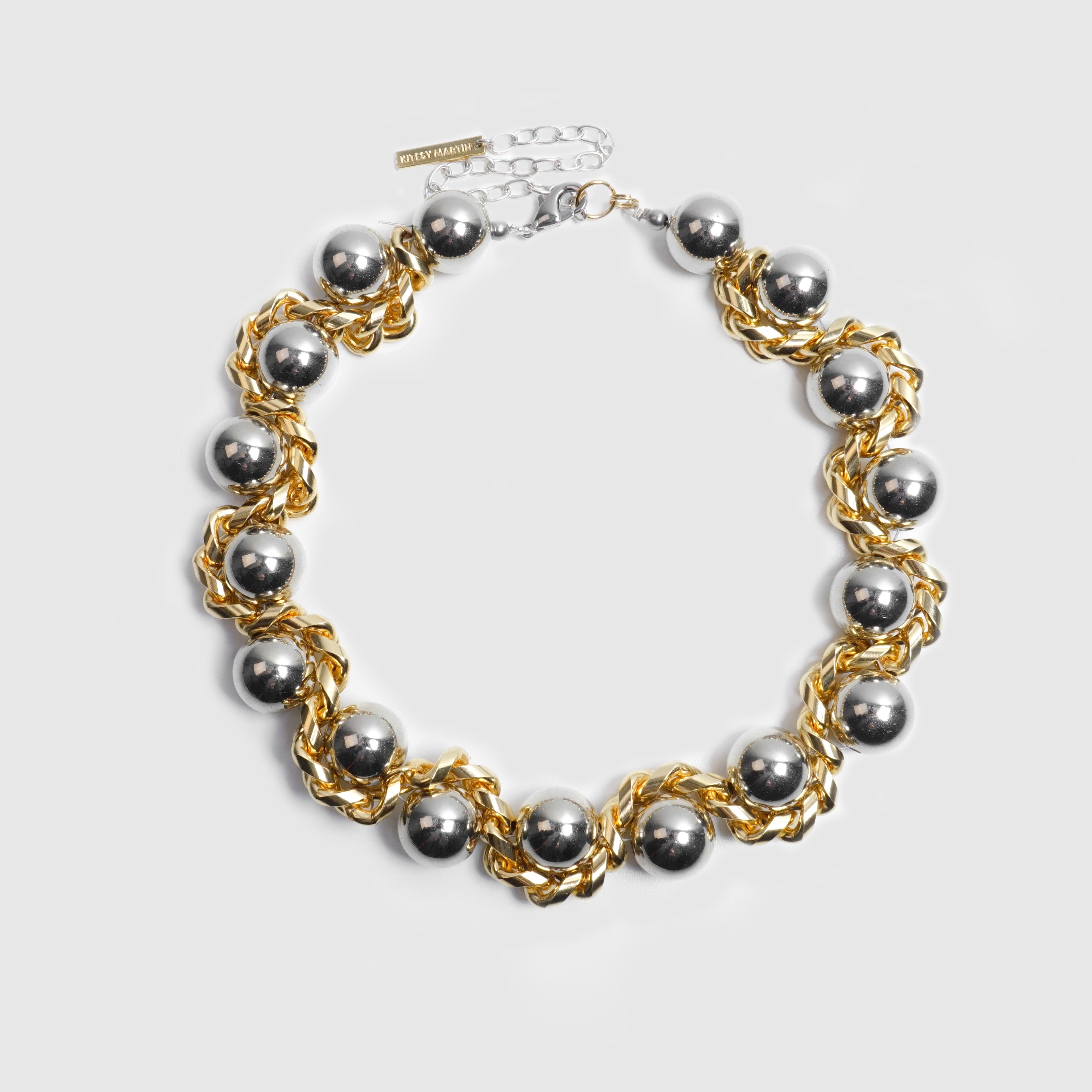 NECKLACE LE SERPENT CHUNKY GOLDEN/SILVERED