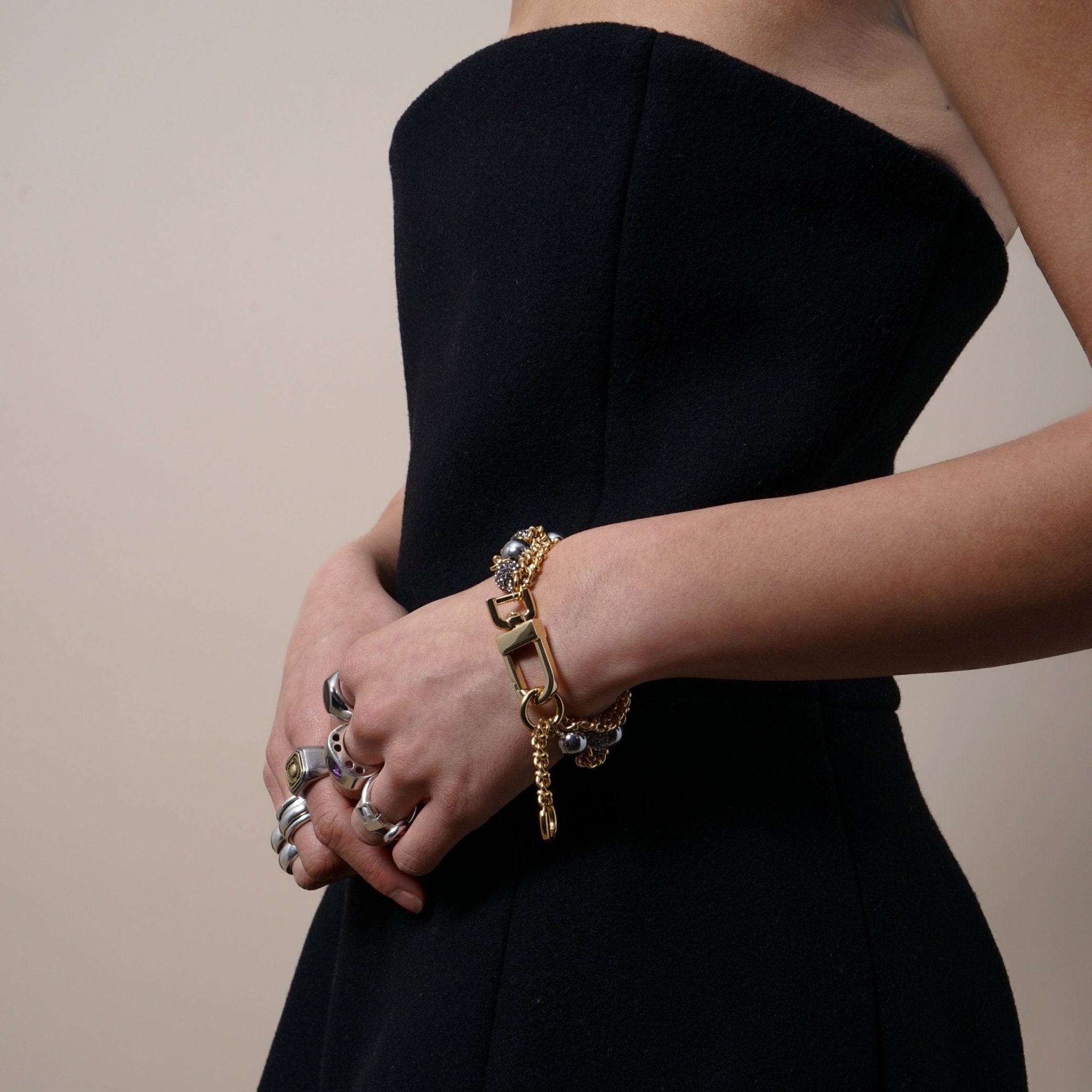 KITESY MARTIN STUDIOBraceletBRACELET LE SERPENT STRASS GOLDEN/SILVERED