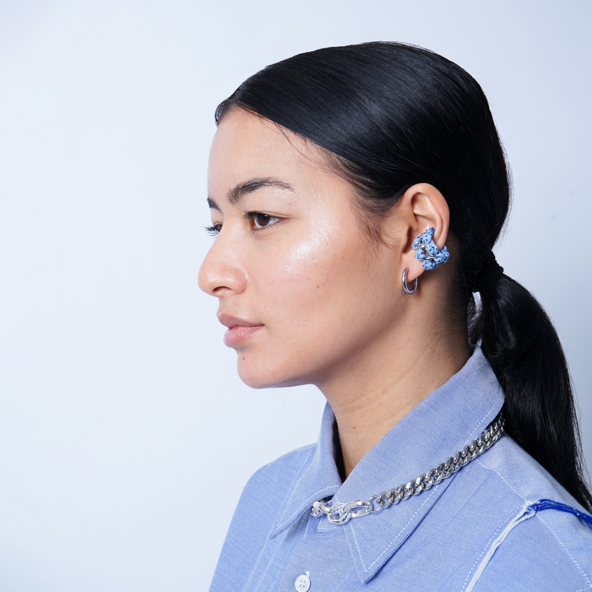 Blue ear cuff deals